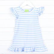 Light Blue Wide Stripe Milly Dress