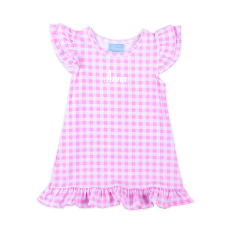 Milly Gingham Ruffle Dress