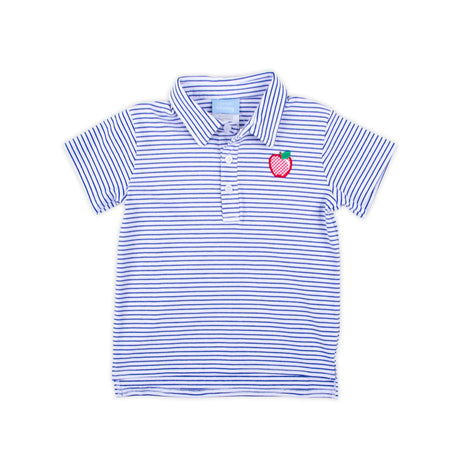 Royal Stripe Apple Polo Shirt