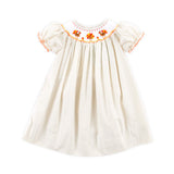 Smocked Turkey Khaki Gingham Bishop Dress