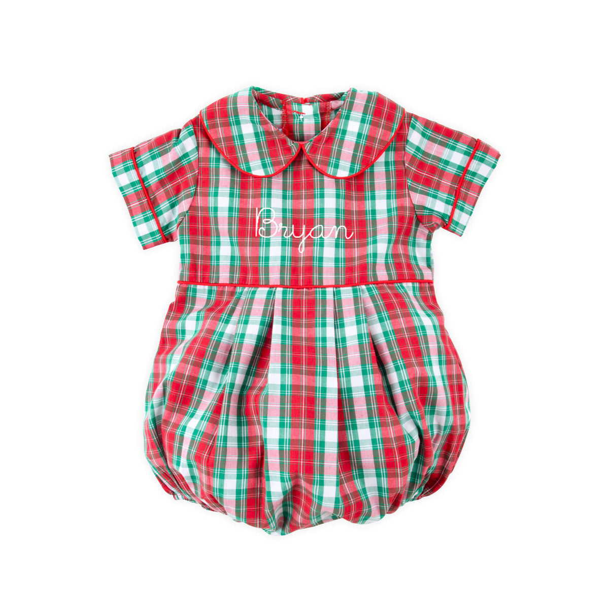 Red & Green Plaid Boy Bubble