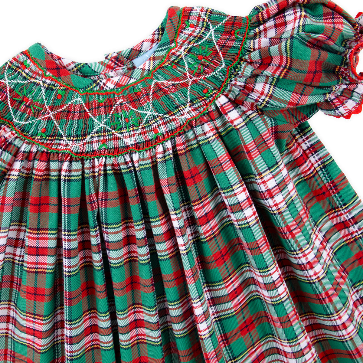Merry & Bright Plaid Smocked Dress