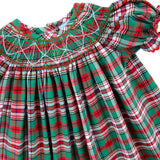 Merry & Bright Plaid Smocked Dress