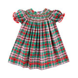 Merry & Bright Plaid Smocked Dress