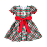 Merry & Bright Plaid Sash Dress
