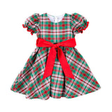 Merry & Bright Plaid Sash Dress