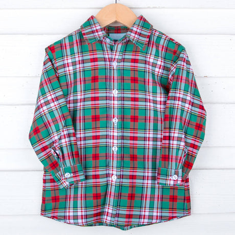 Merry & Bright Plaid Button Down Shirt