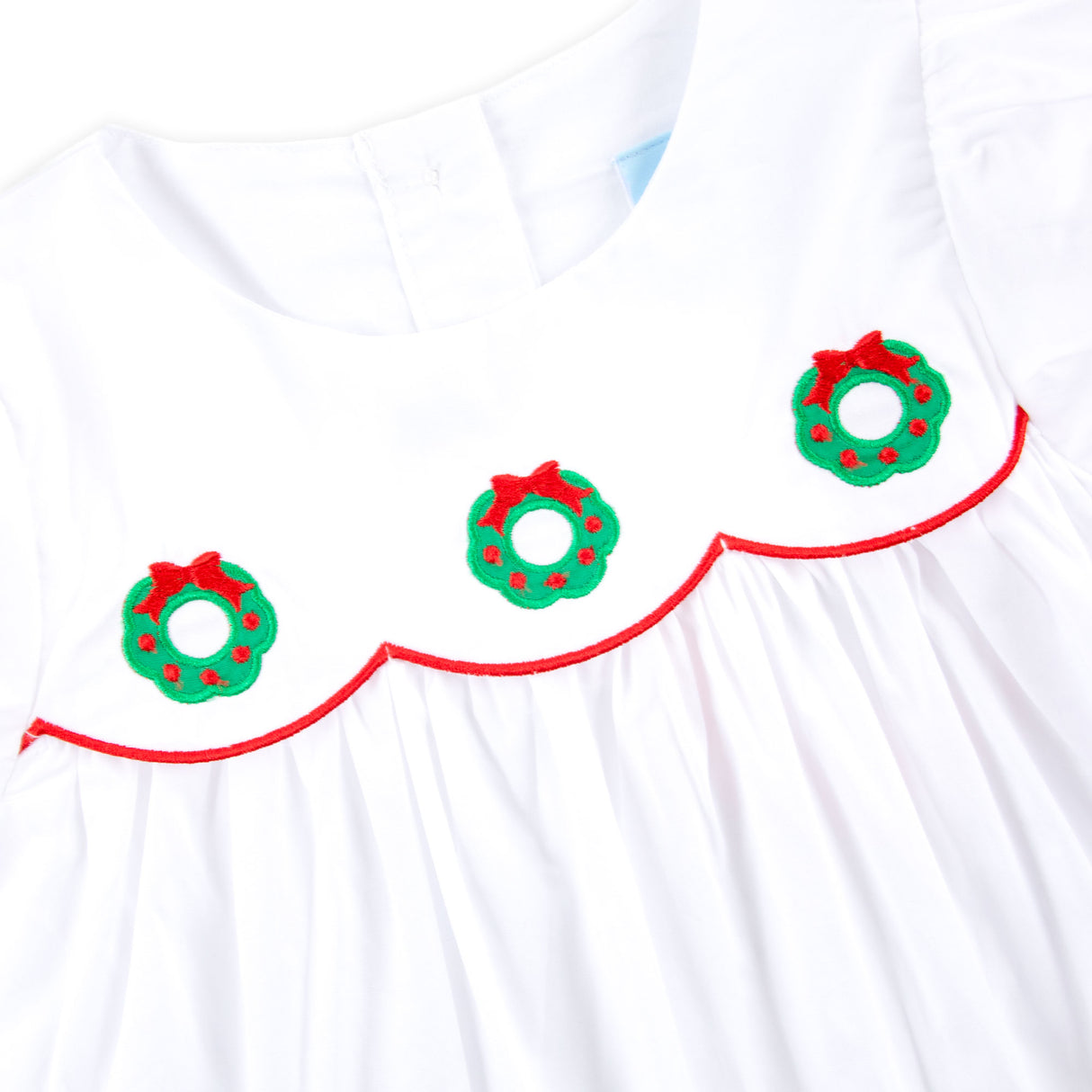 Christmas Wreath White Amelia Dress