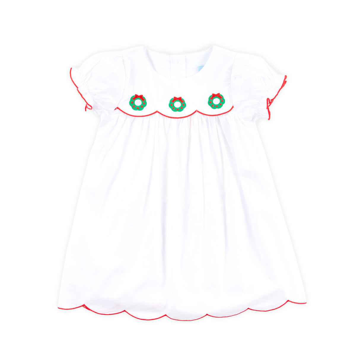 Christmas Wreath White Amelia Dress