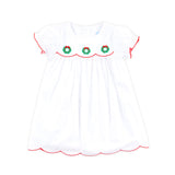 Christmas Wreath White Amelia Dress