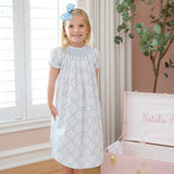 Touch of Blue Smocked Bishop Dress