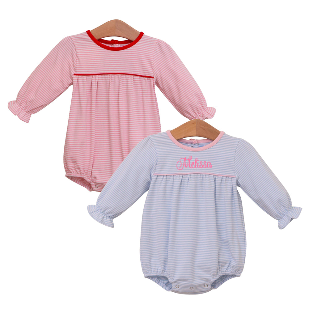 Petit Bebe Knits Baby Girls Light Blue Bubble - Smocked in Pink main image 0