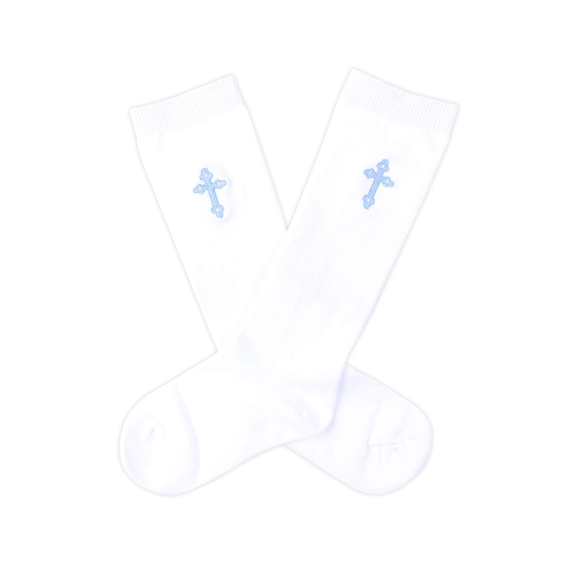 Cross Embroidered Knee High Socks – Classic Whimsy