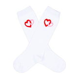 Heart Embroidered Knee High Socks