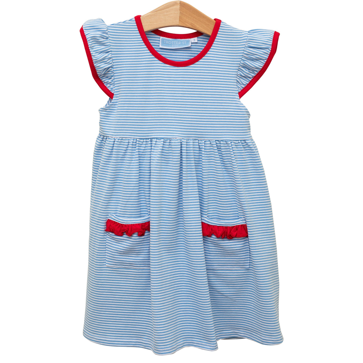 Lucy Cornflower Blue Stripe Dress