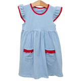 Lucy Blue Cornflower Stripe Dress