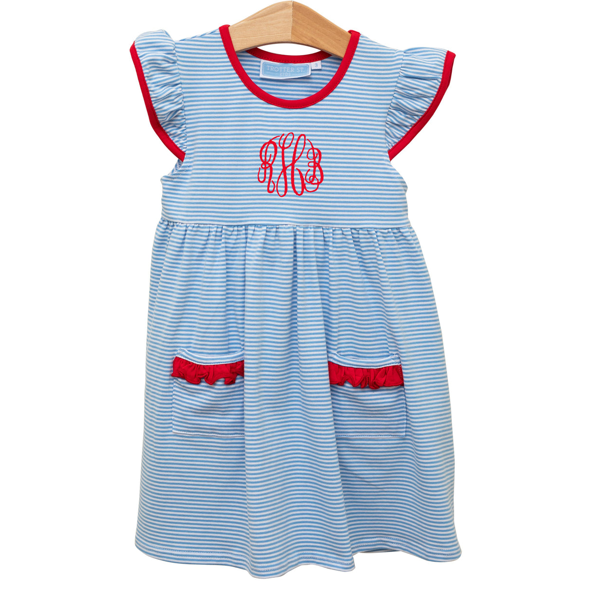 Lucy Blue Cornflower Stripe Dress