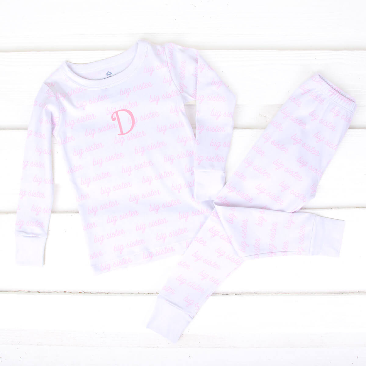 Big Sister Printed Long Sleeve Pajamas – Classic Whimsy