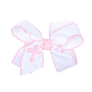 Cross Embroidered Knotted Bow