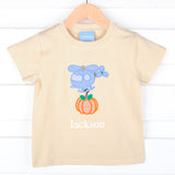 Pumpkin Helicopter Tan Short Sleeve Shirt