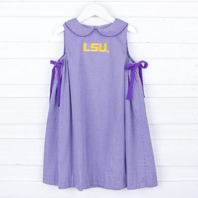 LSU Embroidered Purple Dress