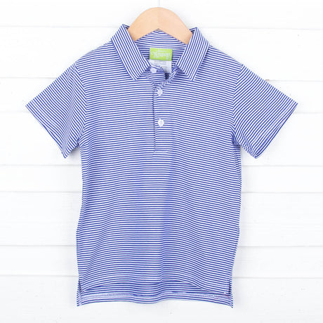 Royal Blue Stripe Polo Shirt