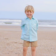 Beach Baby Mint Button Down Shirt