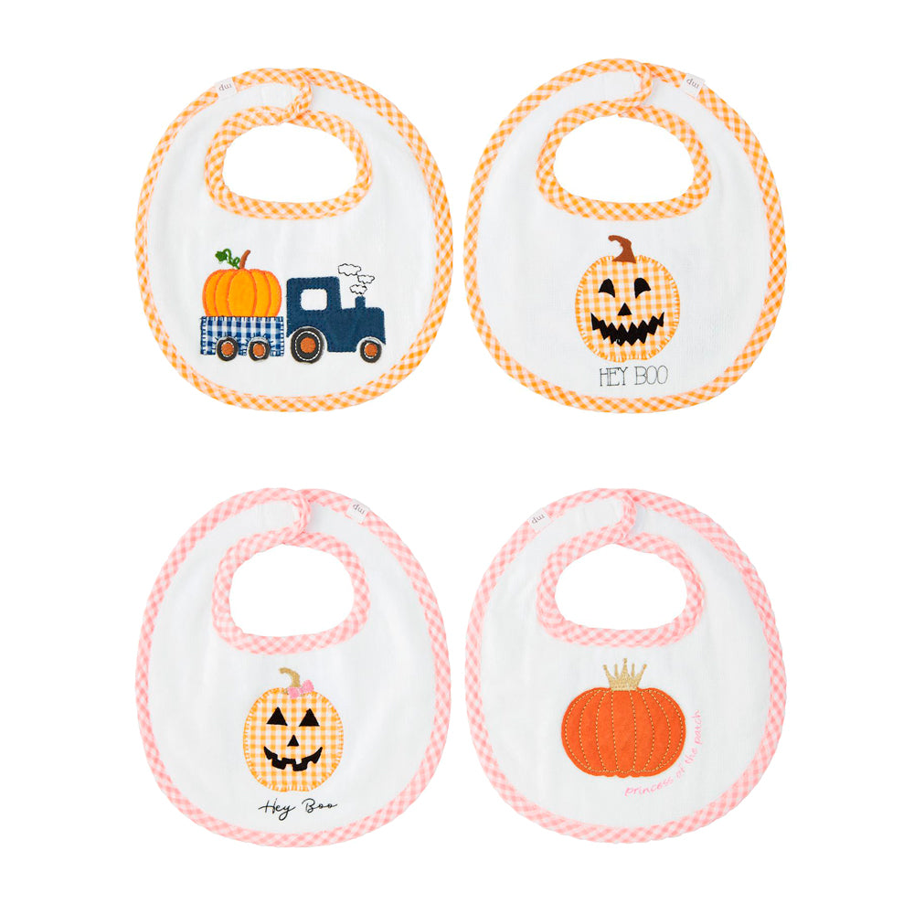 Reversible Pumpkin Bibs