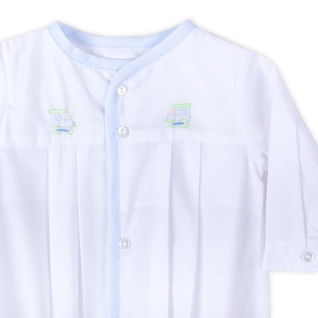 Train Embroidered White Long Sleeve Converter