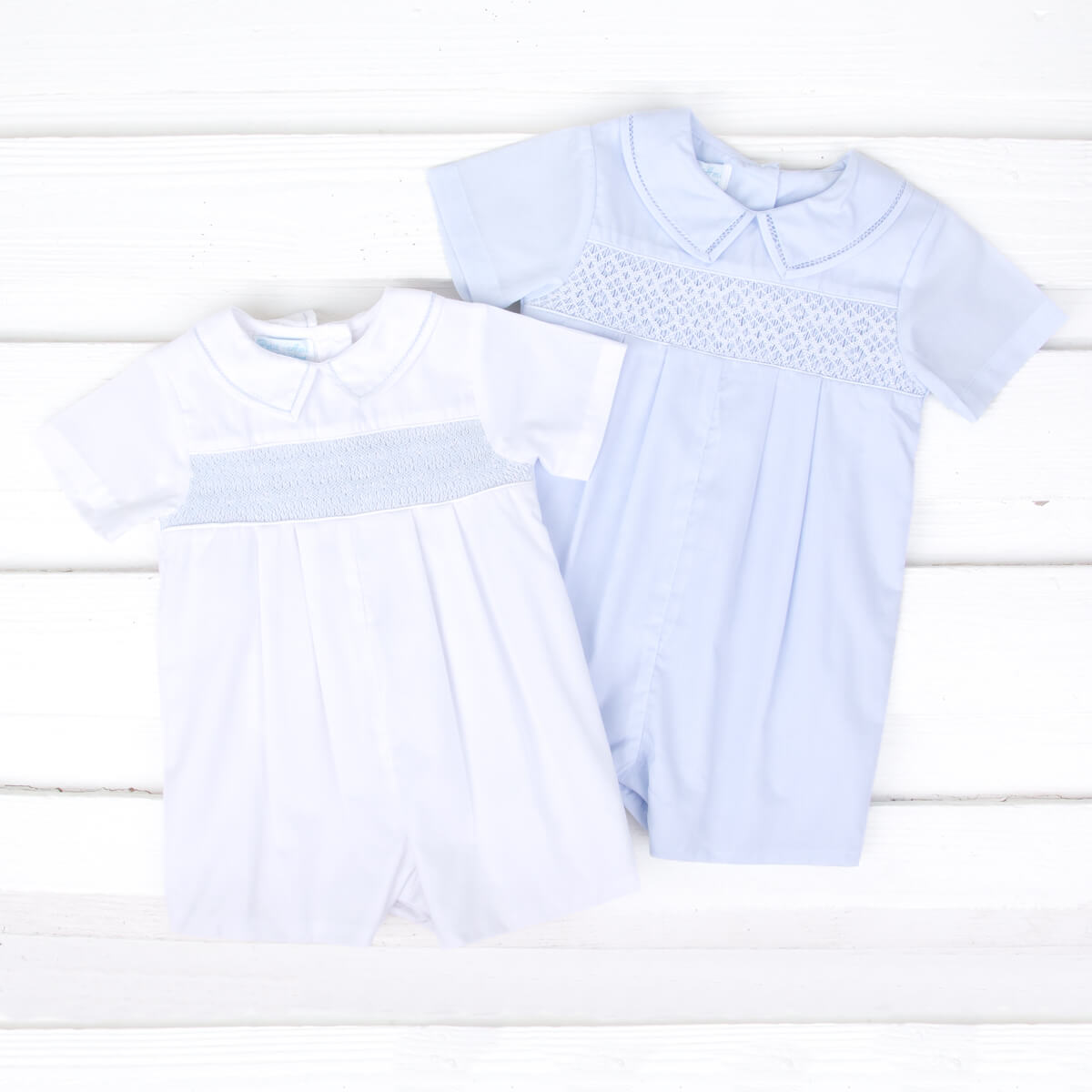 Classic Smocked Collared Shortall