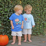 Pumpkin Truck Royal Blue Short Sleeve Shirt