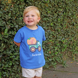 Pumpkin Truck Royal Blue Short Sleeve Shirt