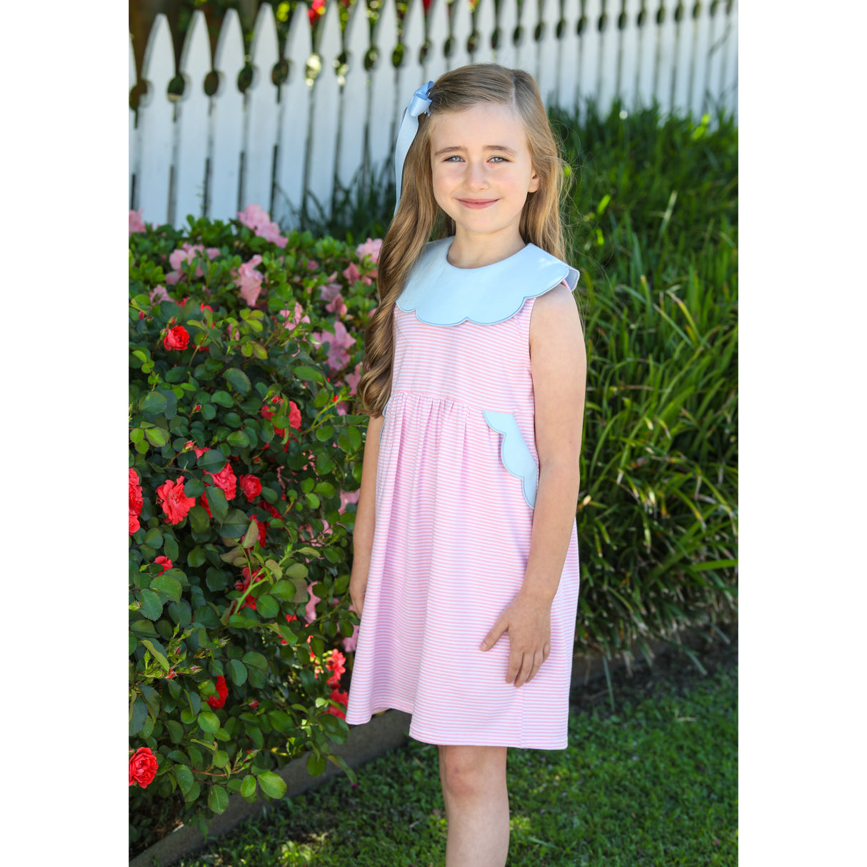 Penelope Scalloped Light Pink Dress