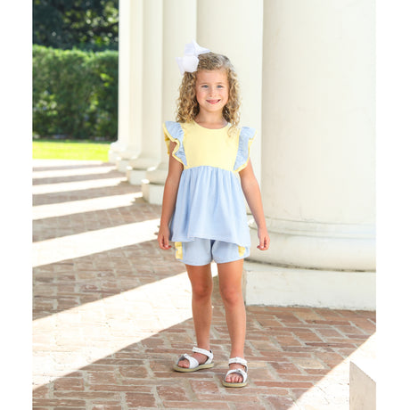 Rosie Cornflower and Yellow Short Set