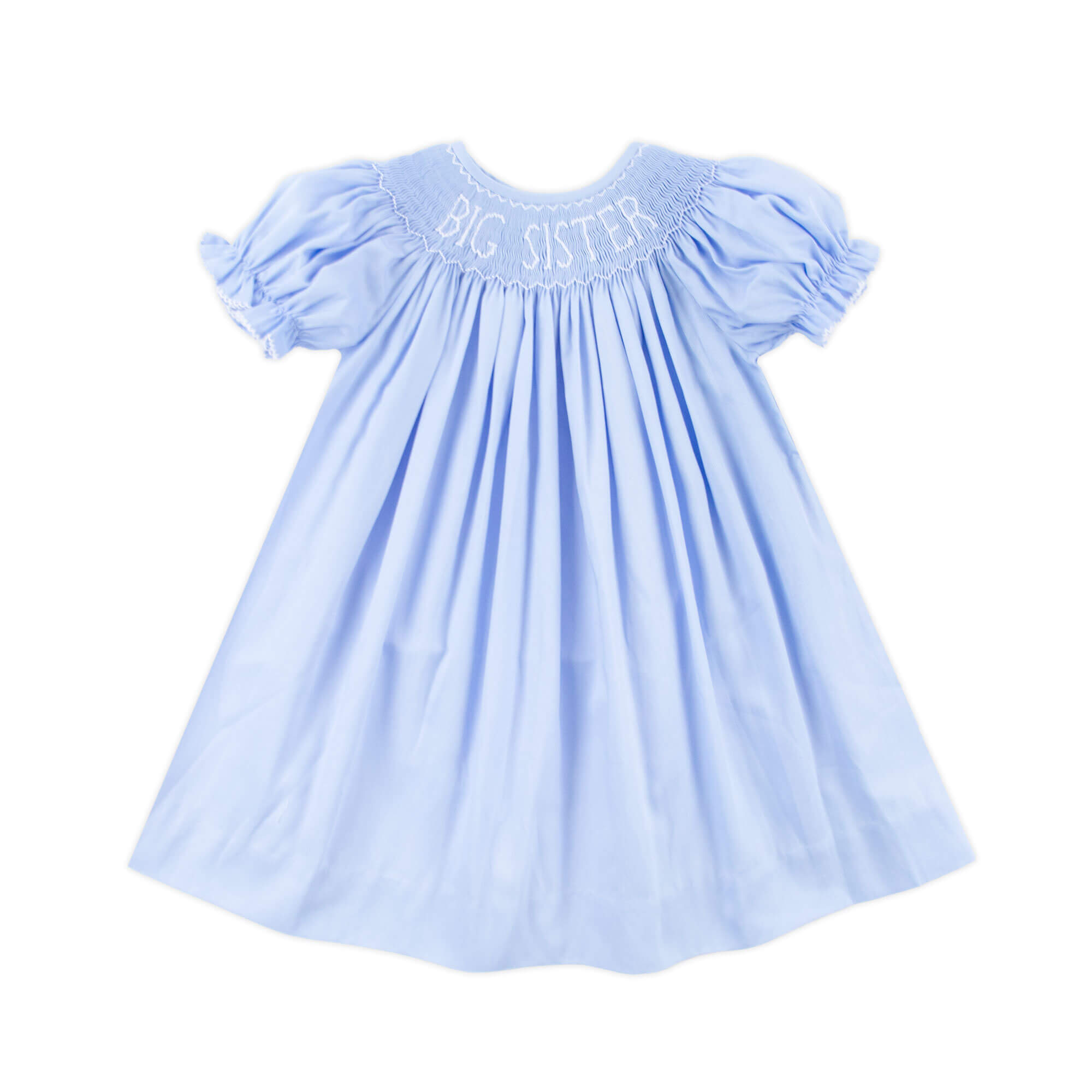 Smocked Big Sister Bishop Dress Light Blue by Southern Sunshine - Girls Dresses