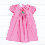 Twinkly Tree Red Single Smocked Dress