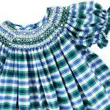 Steward Plaid Smocked Bishop Dress