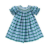 Steward Plaid Smocked Bishop Dress