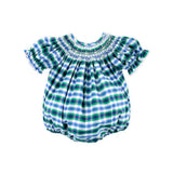 Steward Plaid Smocked Bishop Bubble