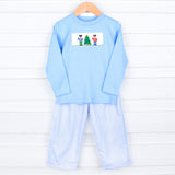 Nutcracker Christmas Smocked Pant Set