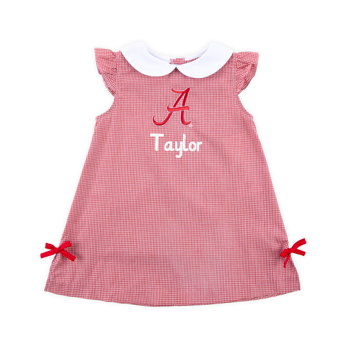 Alabama Embroidered Red Gingham Dress