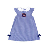 Auburn Embroidered Navy Gingham Dress