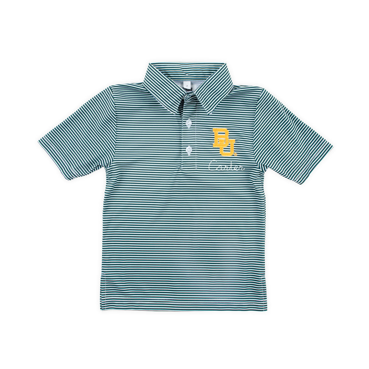 Baylor Embroidered Hunter Green Performance Polo