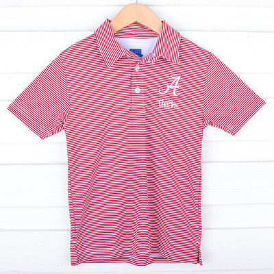 Alabama Embroidered Red Performance Polo