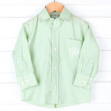 Light Green Gingham Button Down Shirt