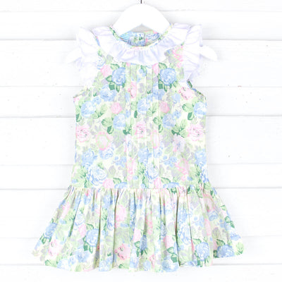 Sunny Days Floral Ruffle Collared Dress