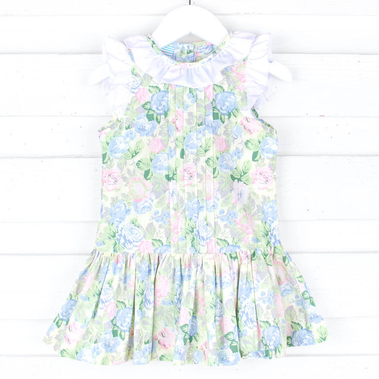 Sunny Days Floral Ruffle Collared Dress