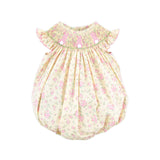 Fluffy Bunny Yellow Floral Smocked Bubble