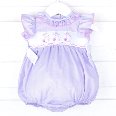 Easter Friends Smocked Lavender Beverly Bubble
