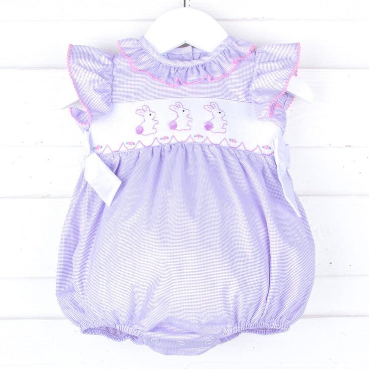Easter Friends Smocked Lavender Beverly Bubble